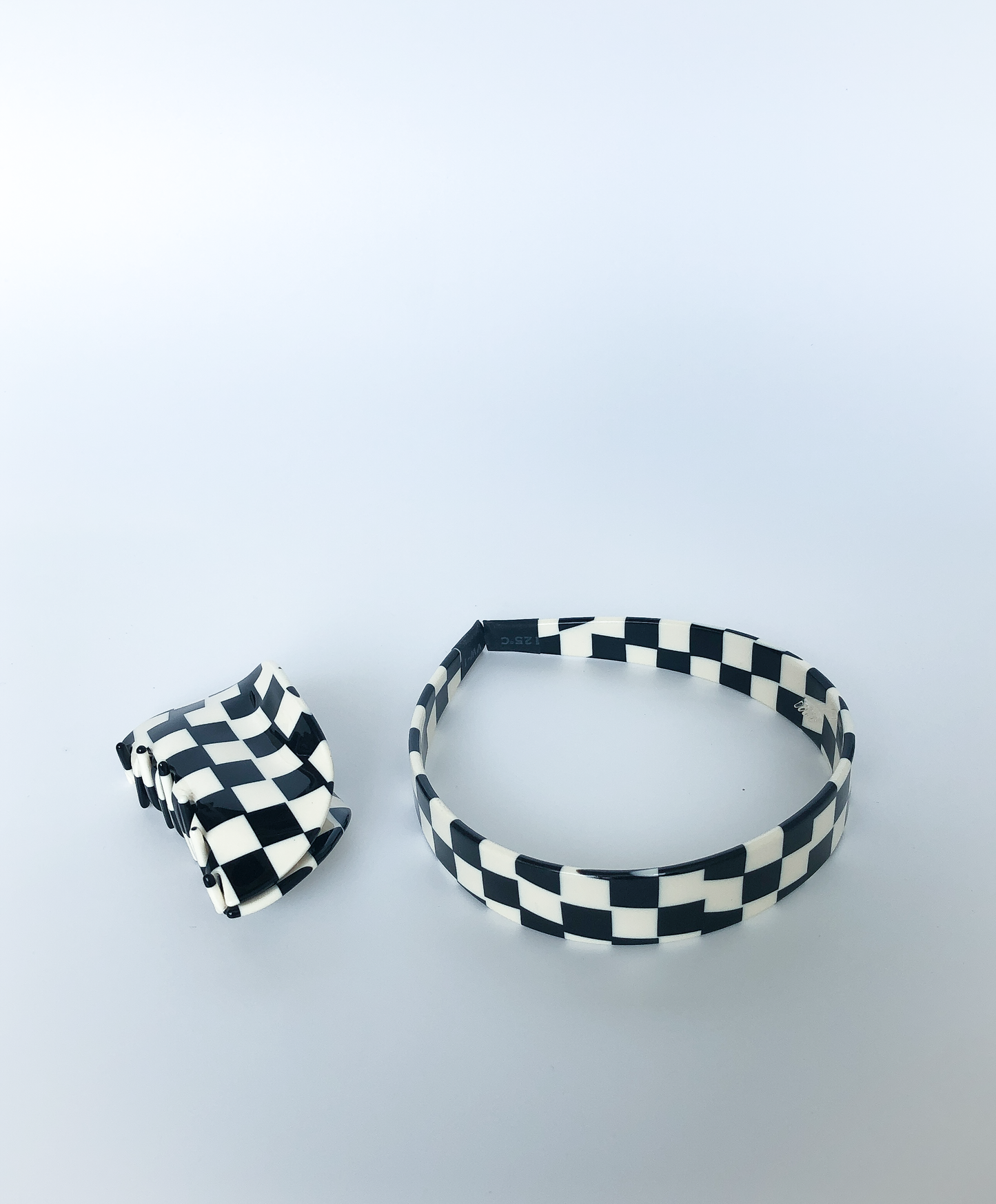 Black Chessboard Hair Claws  by Veronique