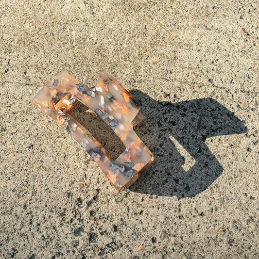 Brown Terrazzo Hair Claw by Veronique