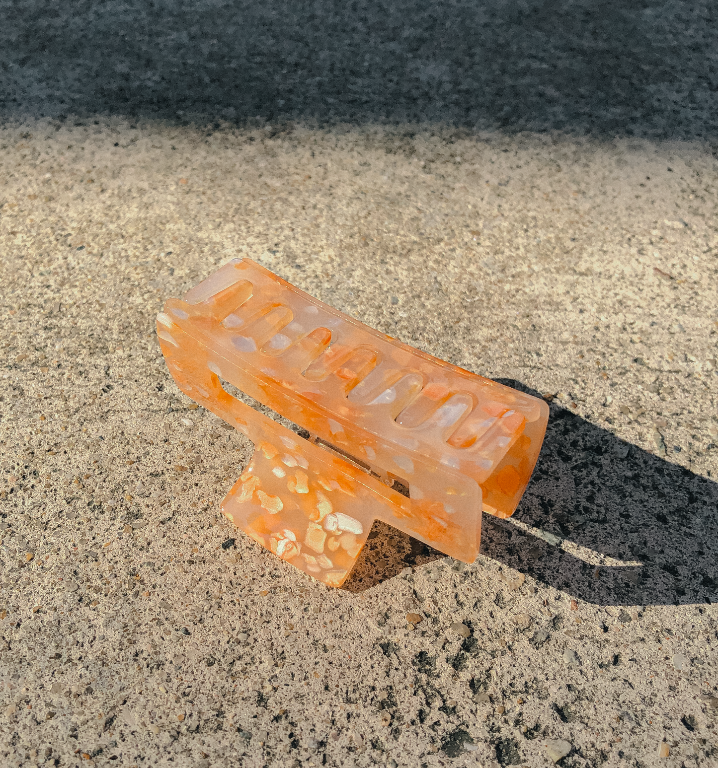 Brown Terrazzo Hair Claw by Veronique