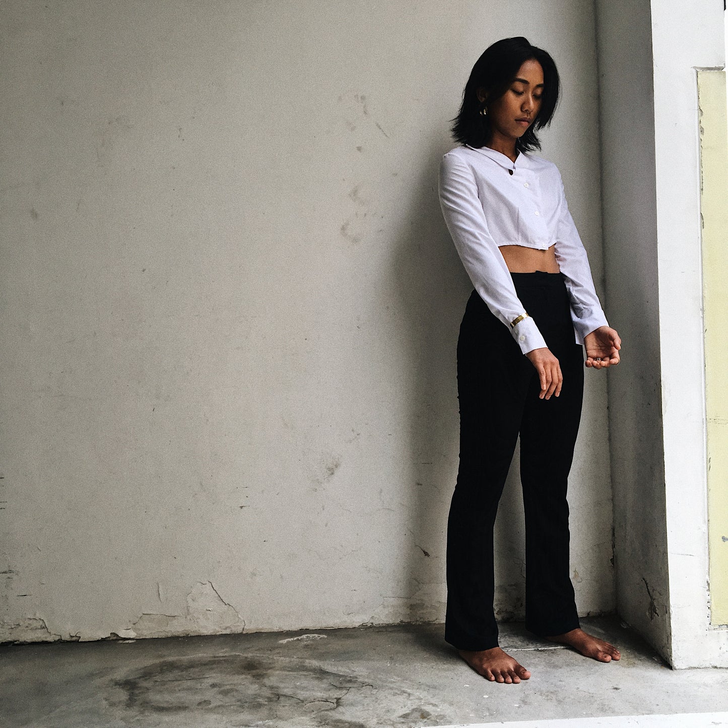 Criss-cross Drawstring Shirt #57A
