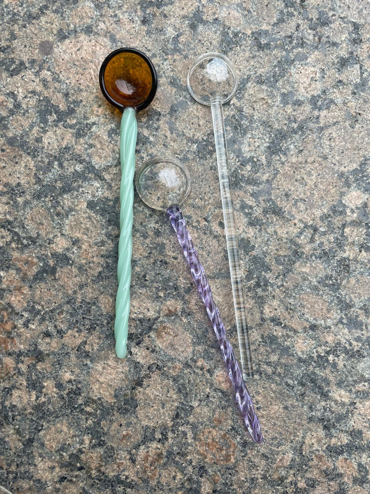 Handmade Candy Glass Spoons by PROSE Tabletop