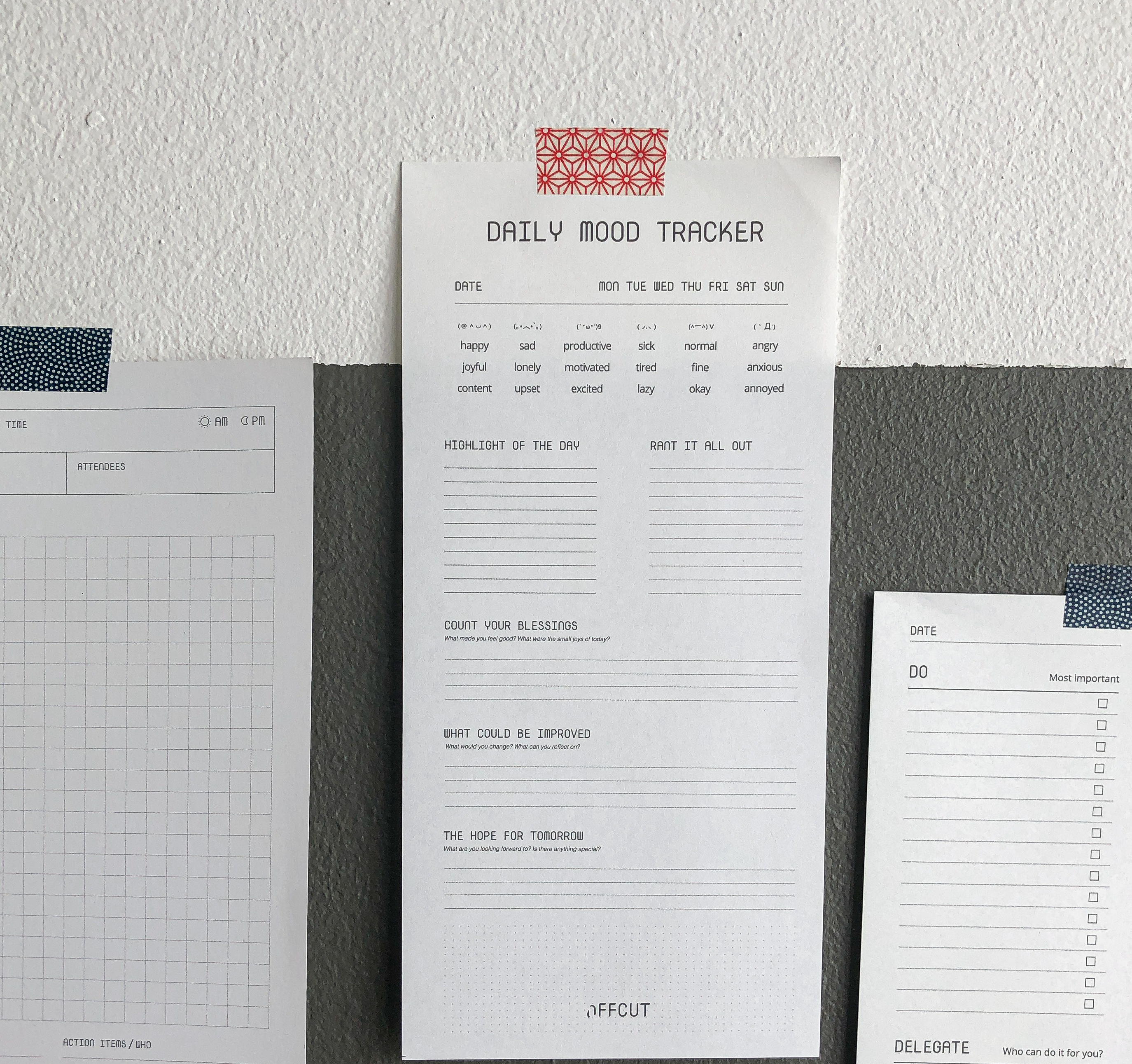 Daily Mood Tracker Notepad by OFFCUT