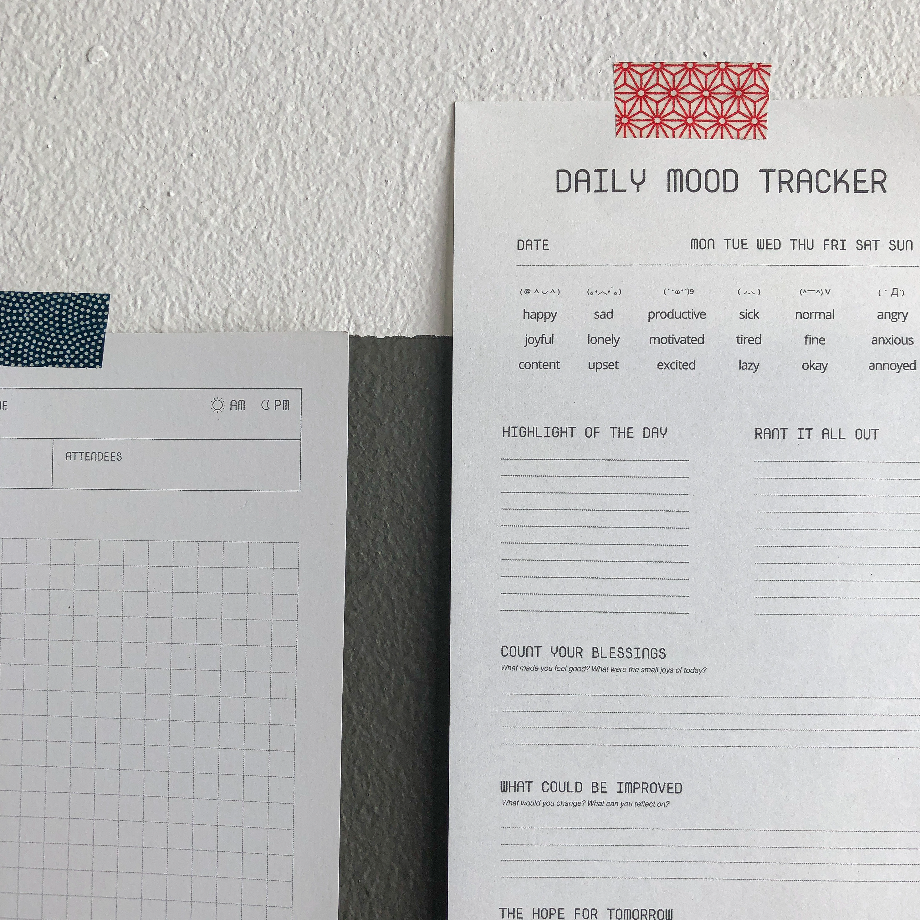 Daily Mood Tracker Notepad by OFFCUT