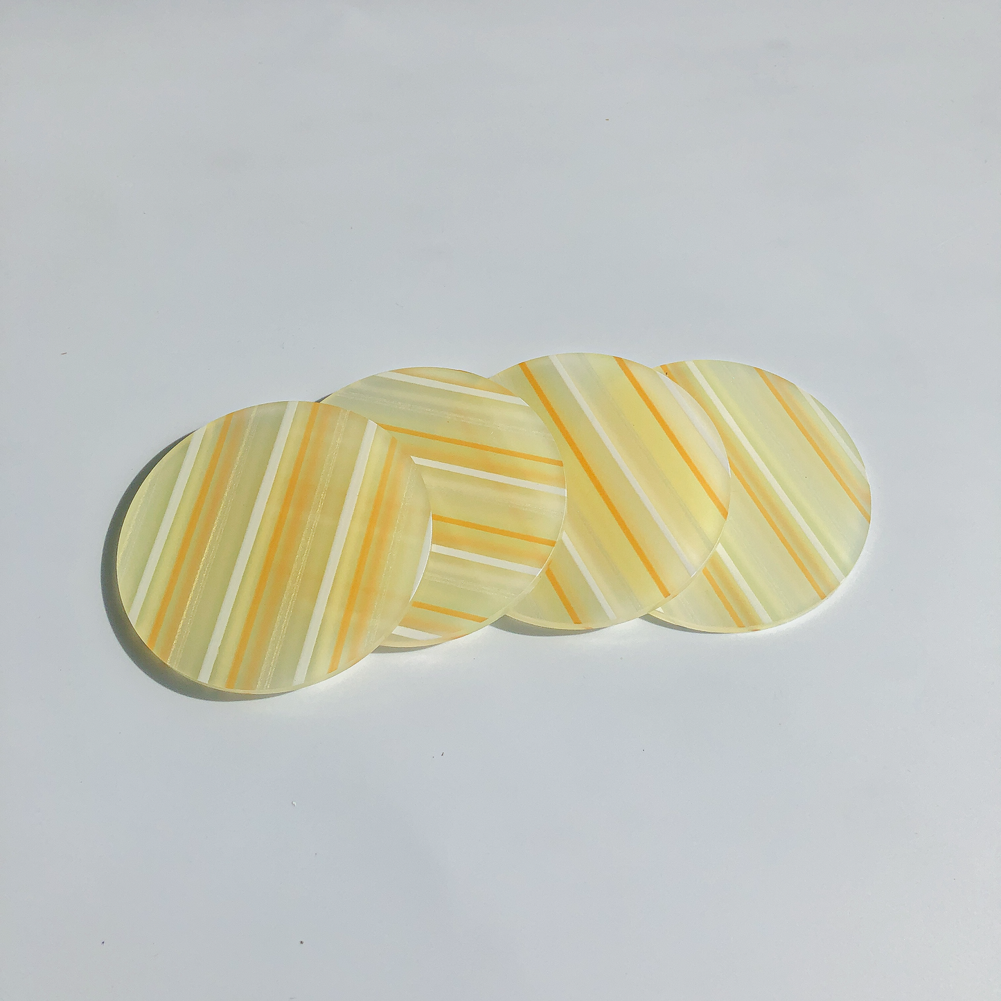 80s Acrylic Coasters in Lemon (8CM) by PROSE Tabletop