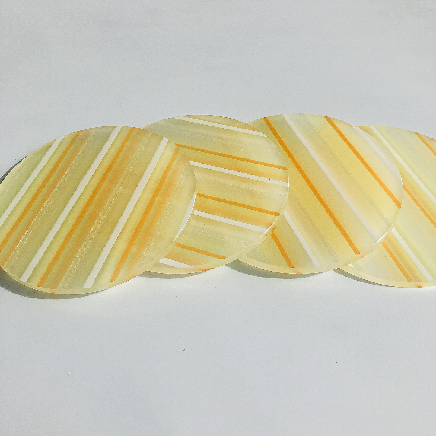 80s Acrylic Coasters in Lemon (8CM) by PROSE Tabletop