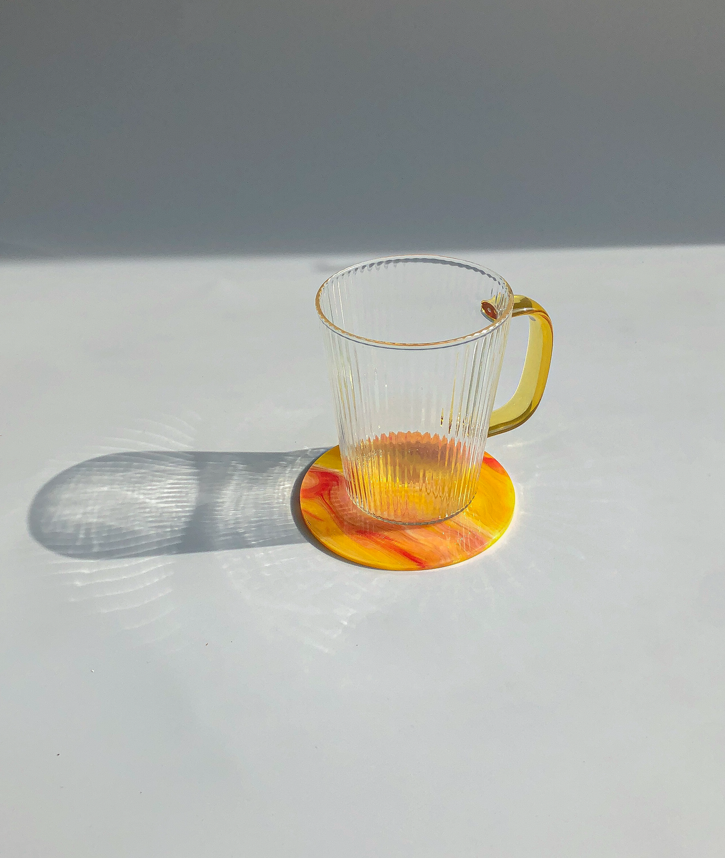 80s Acrylic Coasters in Marigold (8CM) by PROSE Tabletop