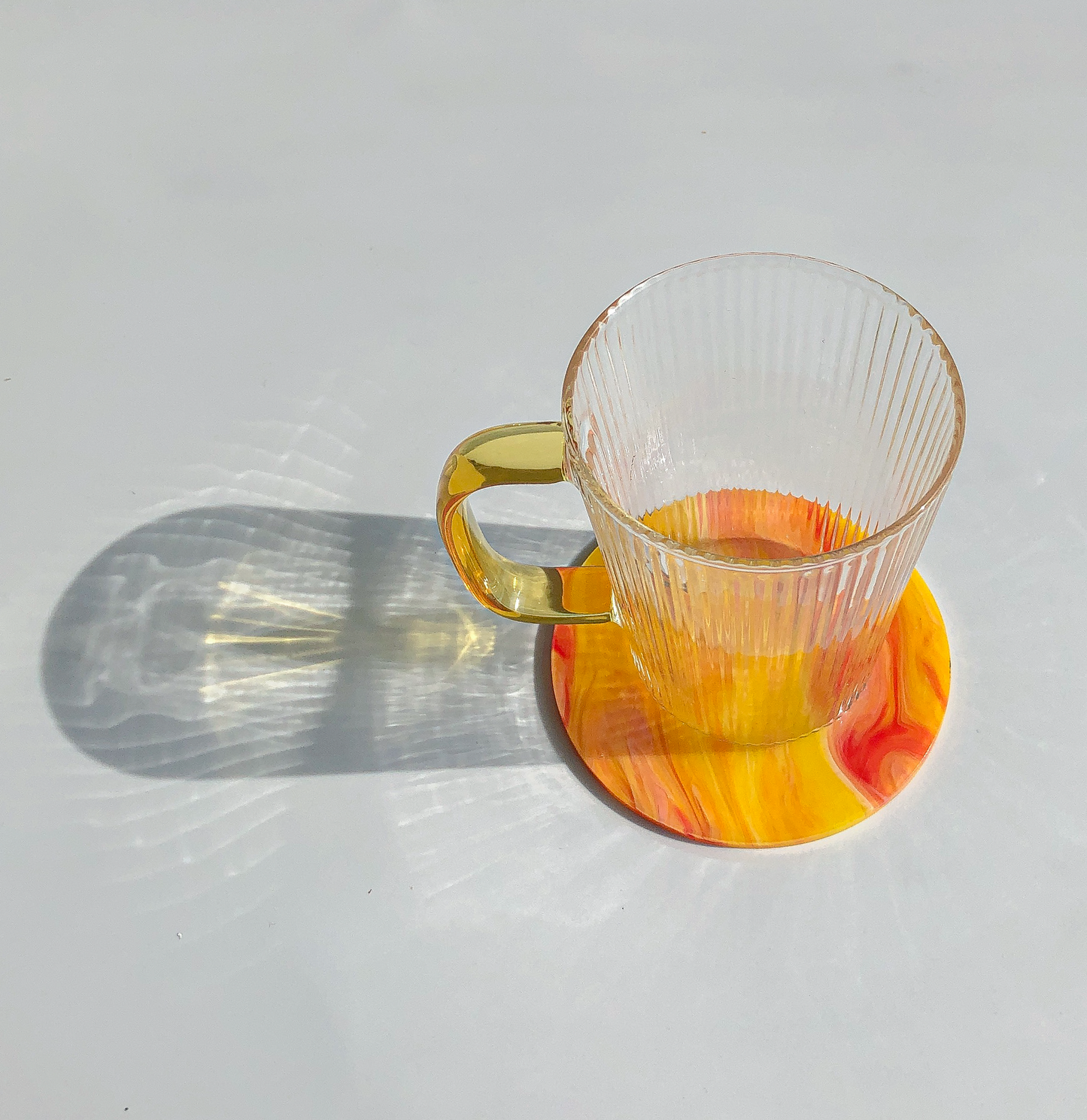 80s Acrylic Coasters in Marigold (8CM) by PROSE Tabletop