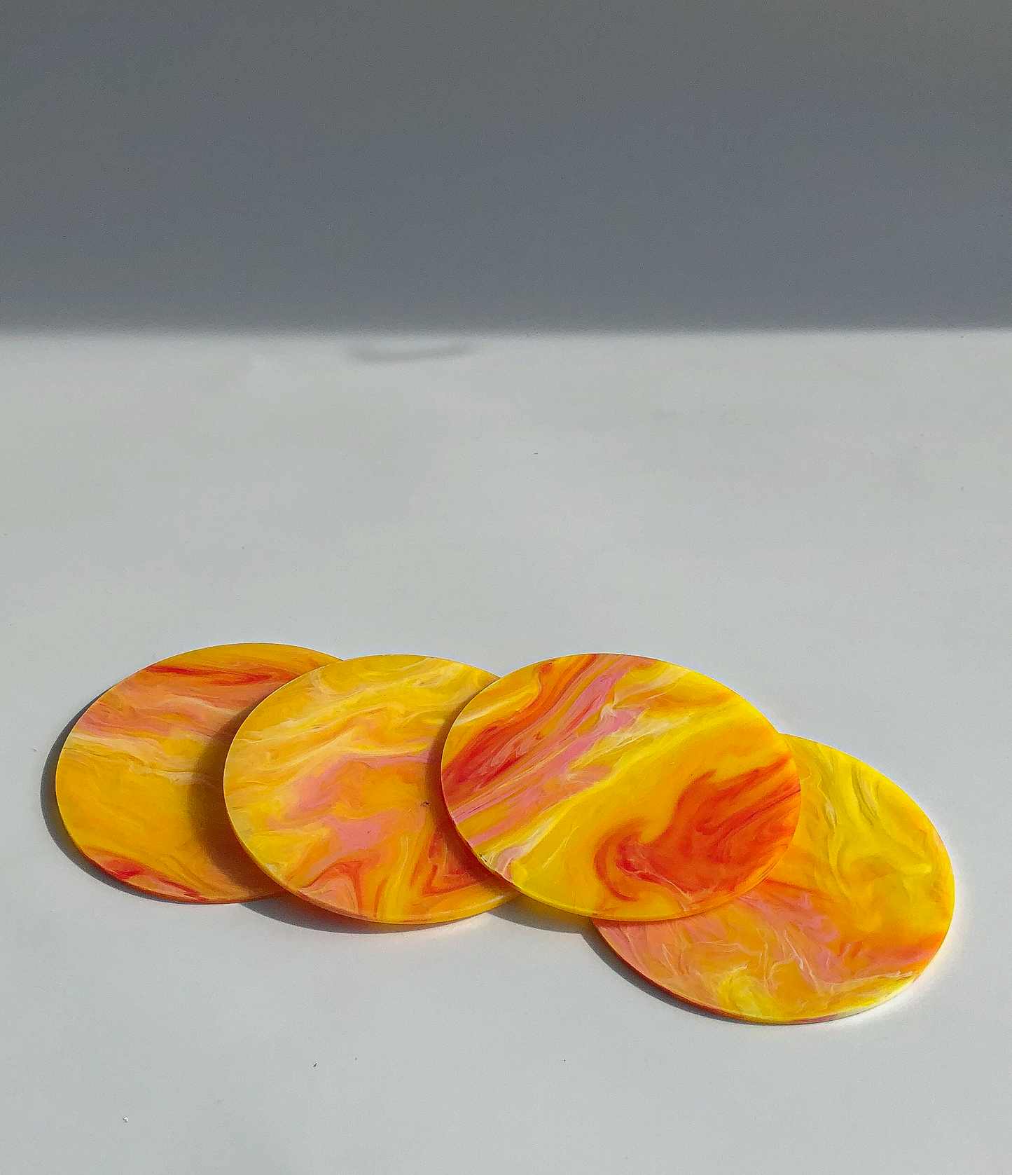 80s Acrylic Coasters in Marigold (8CM) by PROSE Tabletop