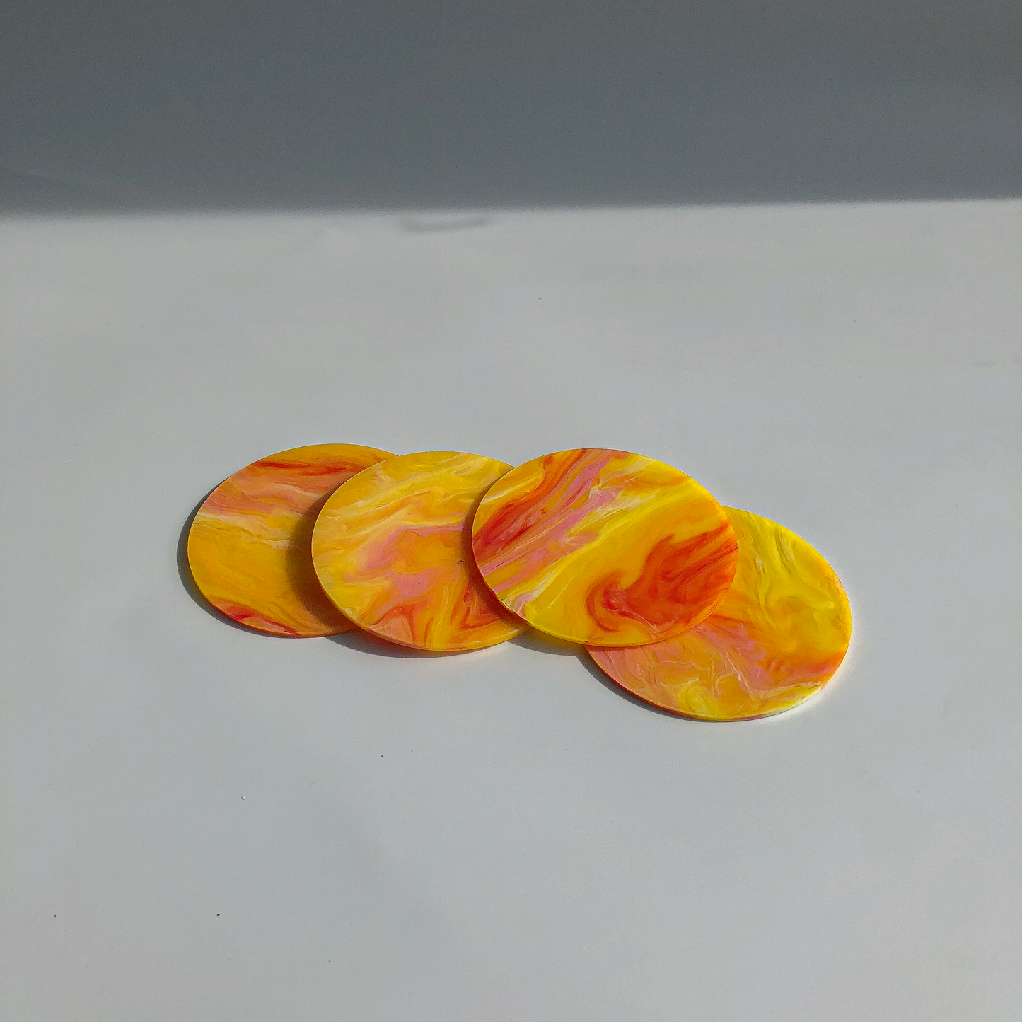 80s Acrylic Coasters in Marigold (8CM) by PROSE Tabletop