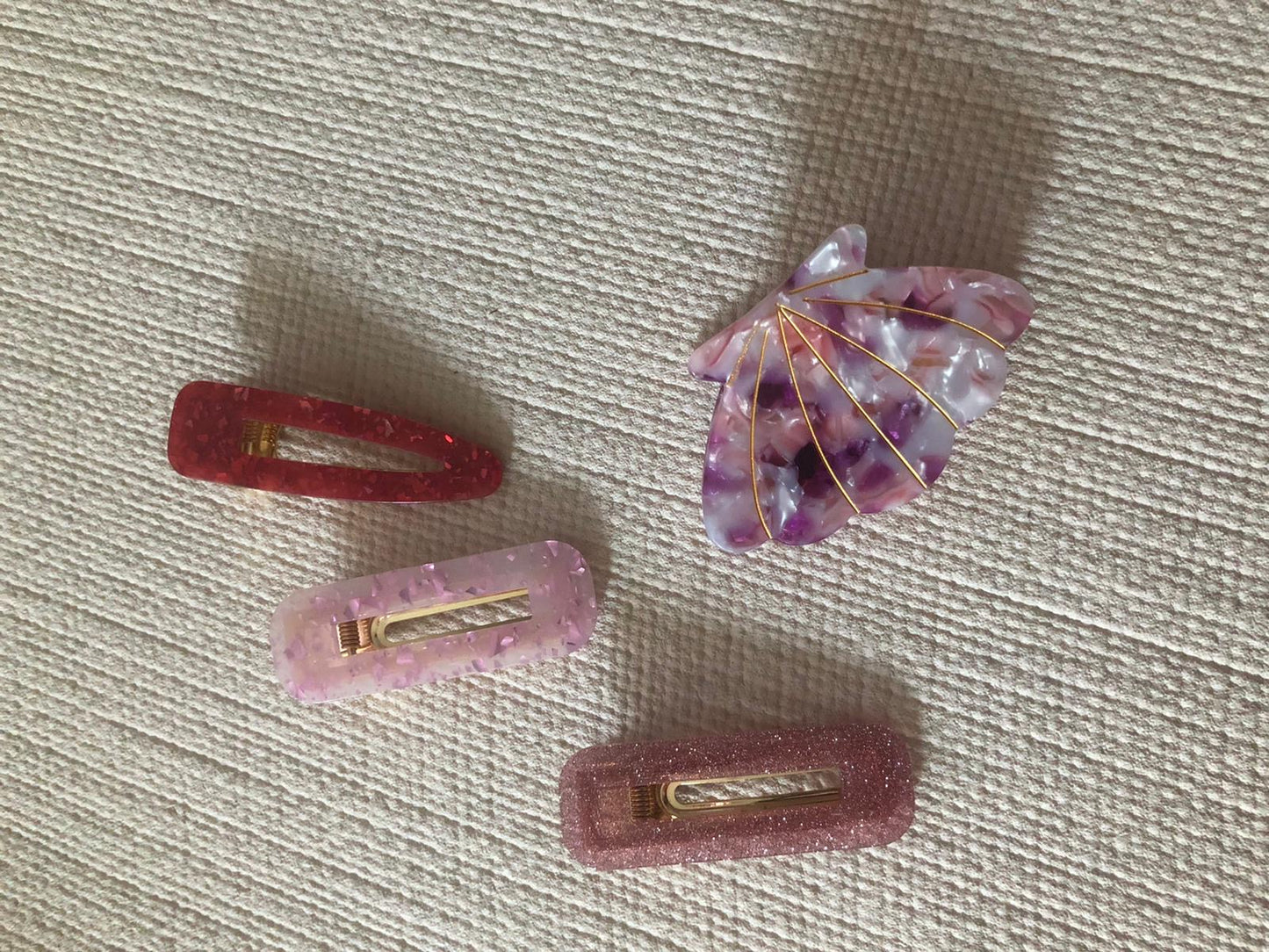 Veronique Rectangular Hair Barrettes SS20