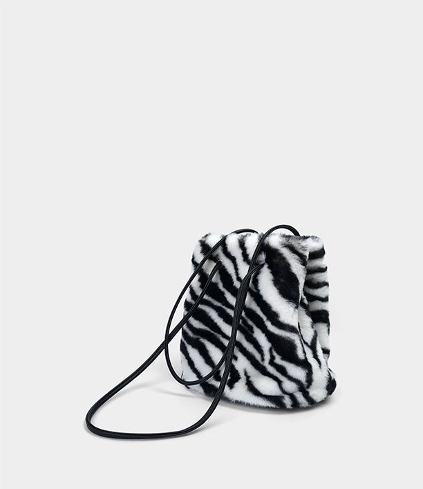 Fuzzy Crossbody Sling Bag in Leopard by Veronique