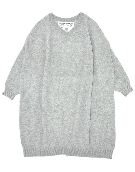 Cashmere Knit V-Necked Sphere Dress by Cosmic Wonder