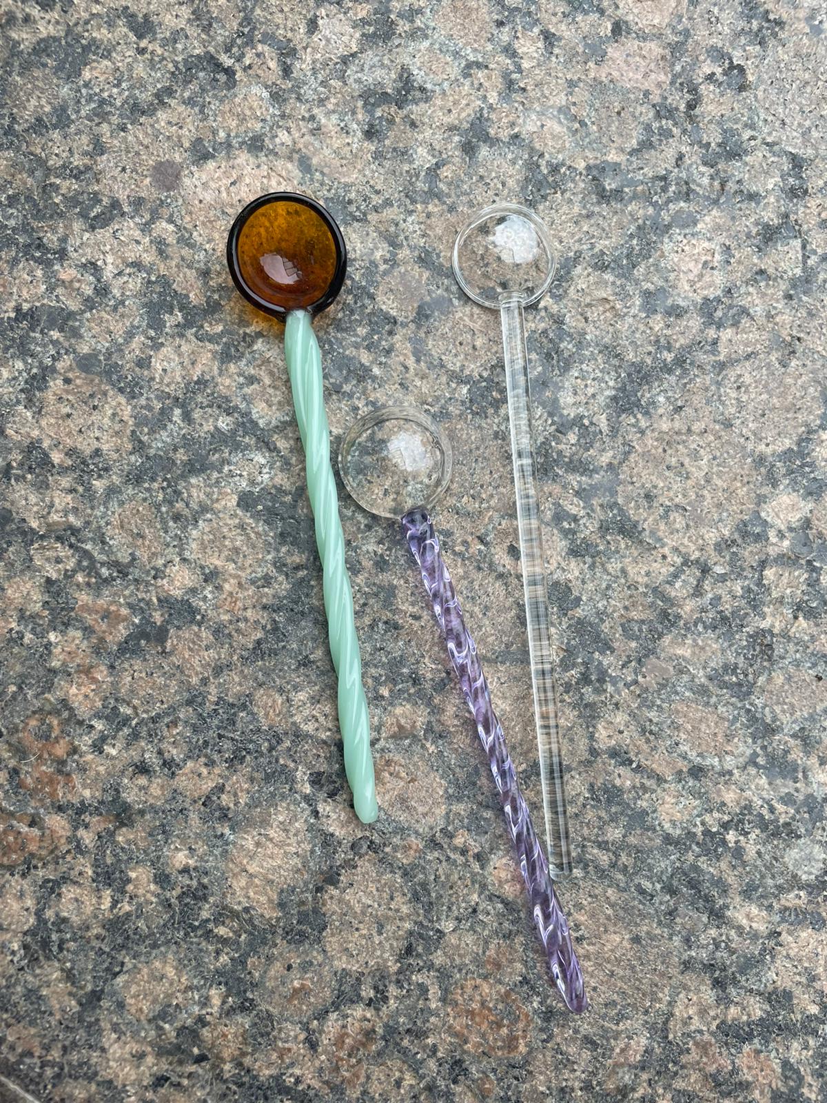 Handmade Candy Glass Spoons by PROSE Tabletop