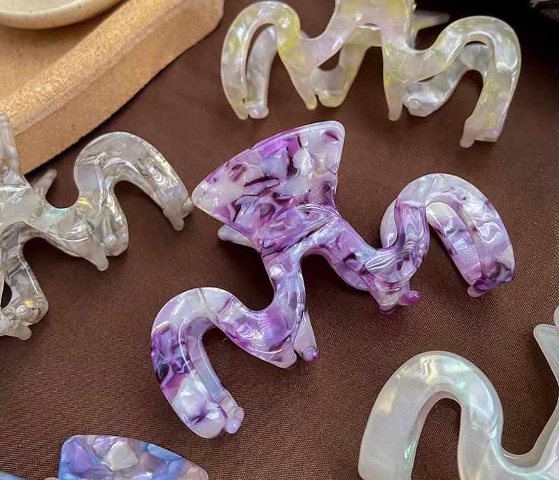 Amethyst Squiggle Hair Claw by Veronique