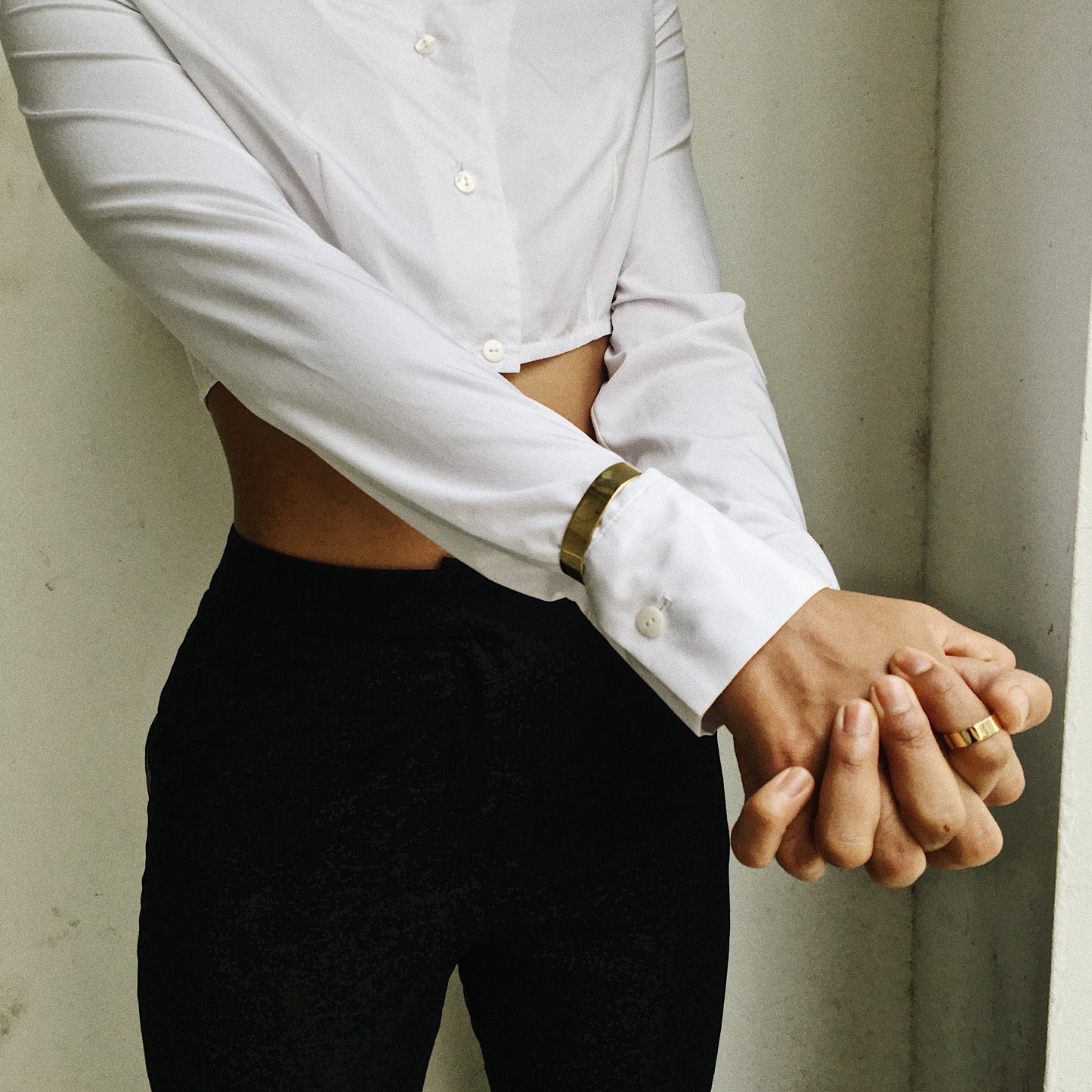 Criss-cross Drawstring Shirt #57A