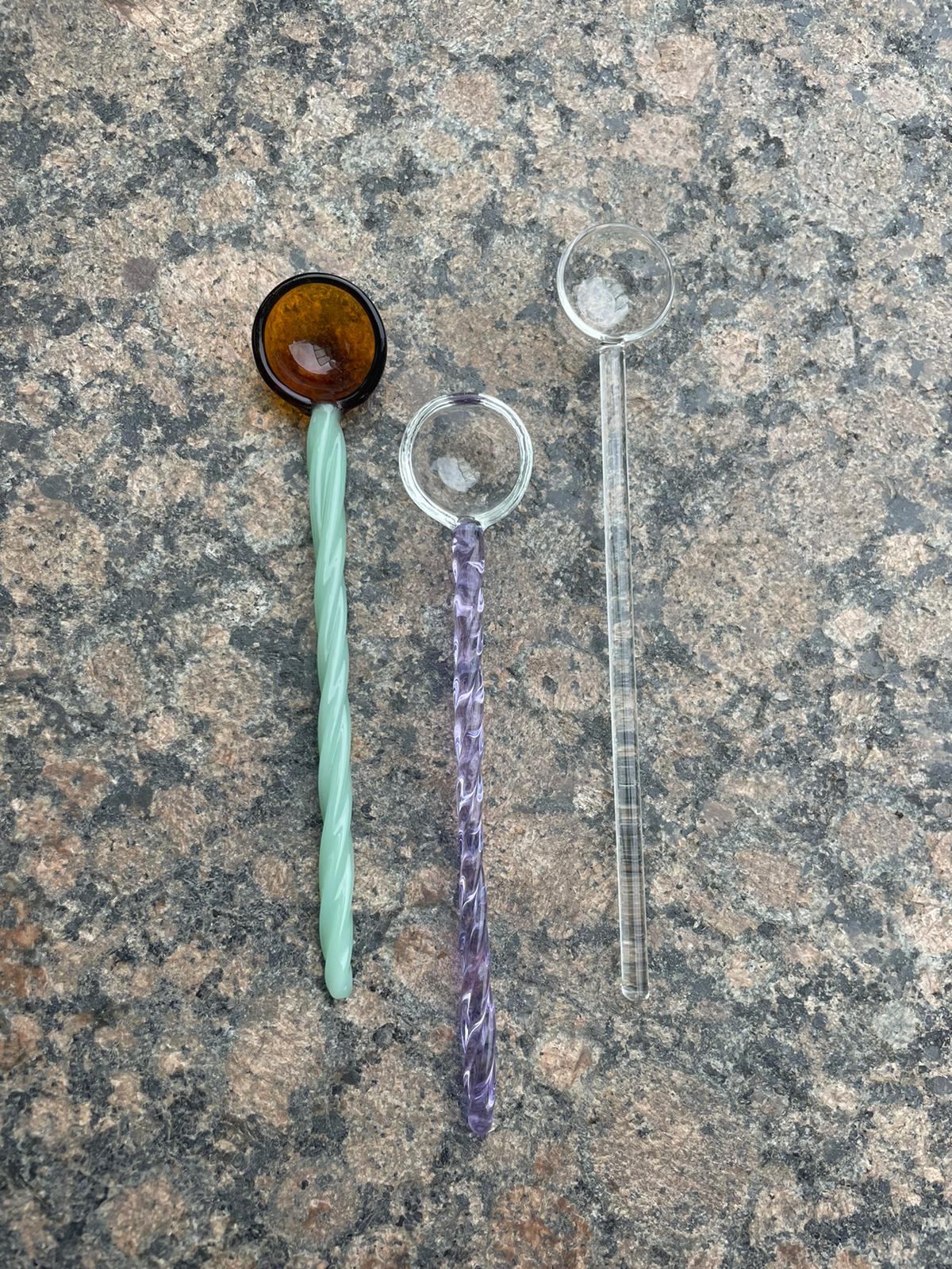 Handmade Candy Glass Spoons by PROSE Tabletop