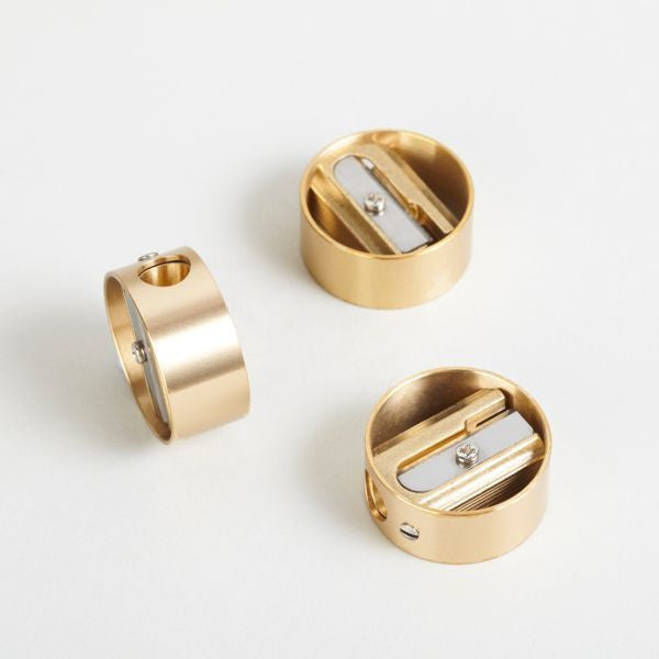 Round Brass Ring Sharpener - Emporium of the Modern Man
- 1