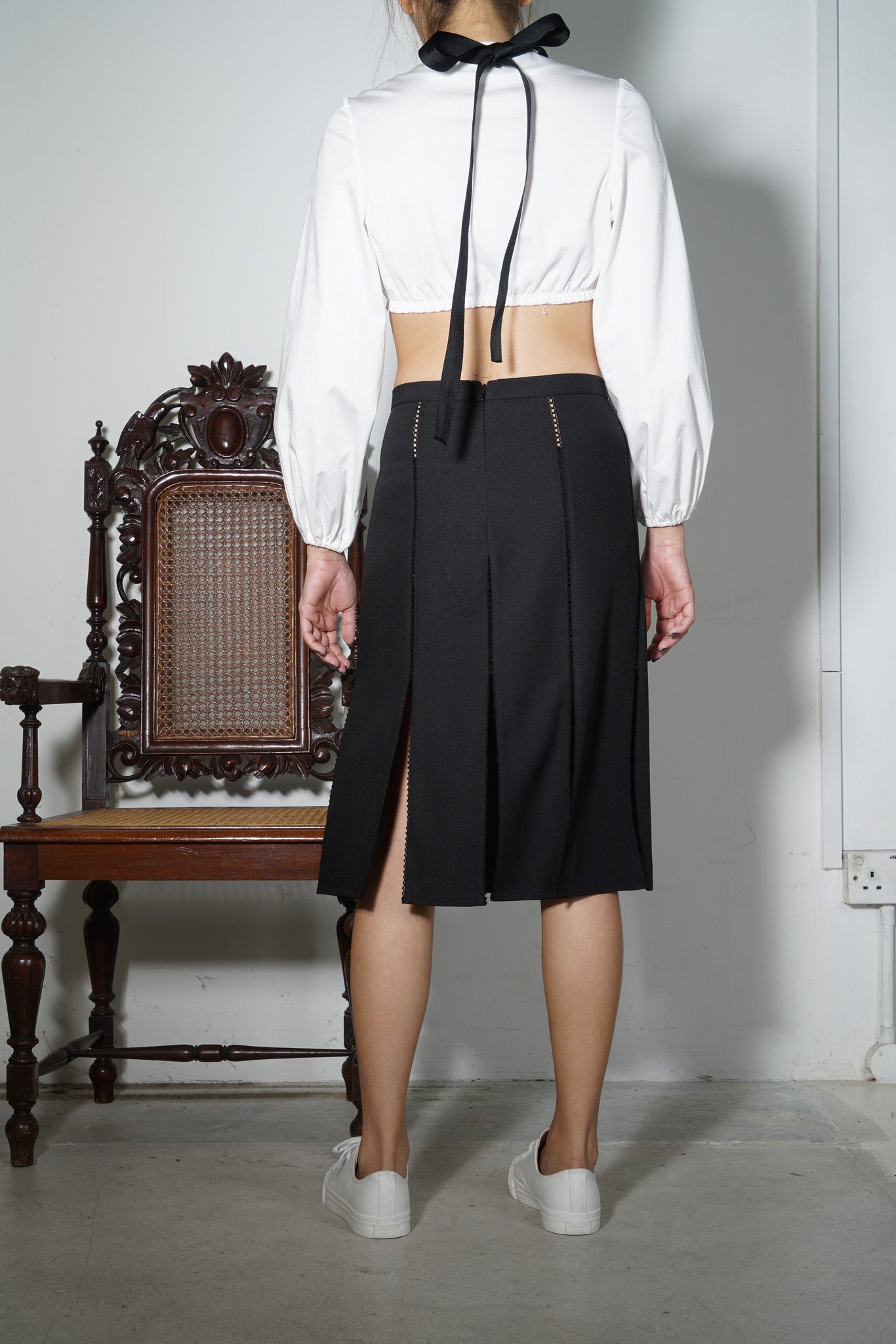 Criss-cross Cotton Crop Top with Ribbon Detail #56 - Emporium of the Modern Man
- 3