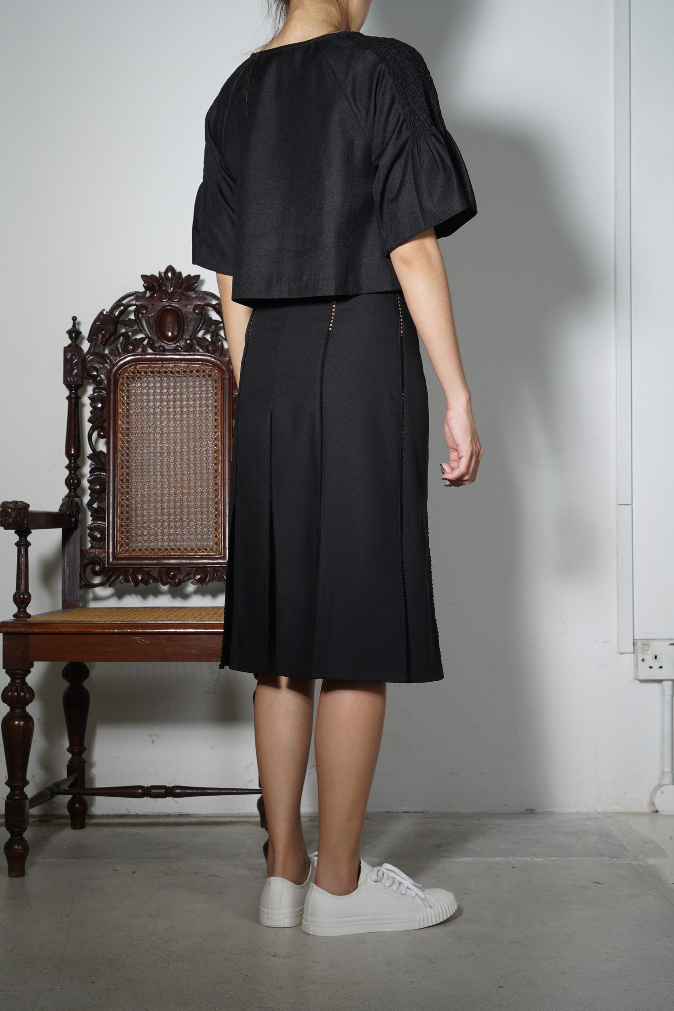 Smocked Shoulder Eyelet Keyhole Top #72A - Emporium of the Modern Man
- 6