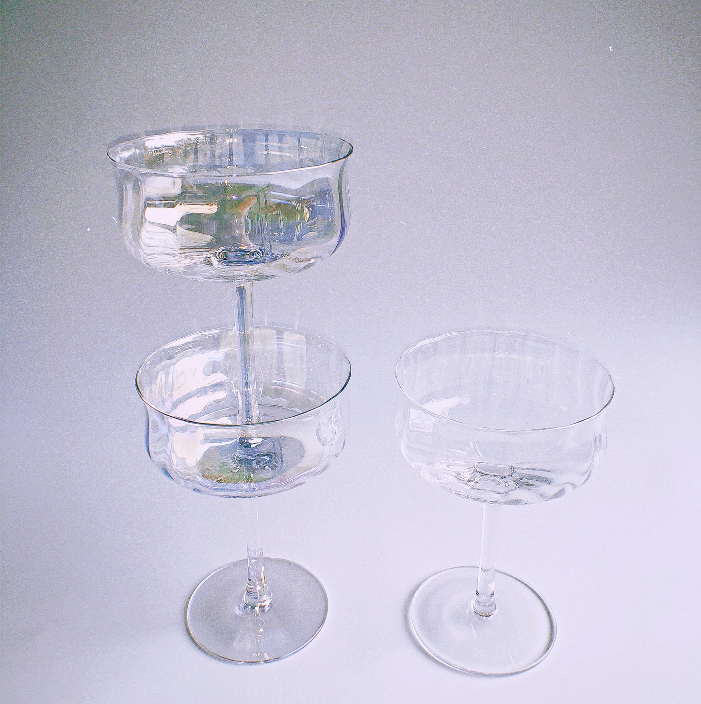 Iridescent Ripple Parfait Glass by PROSE Tabletop