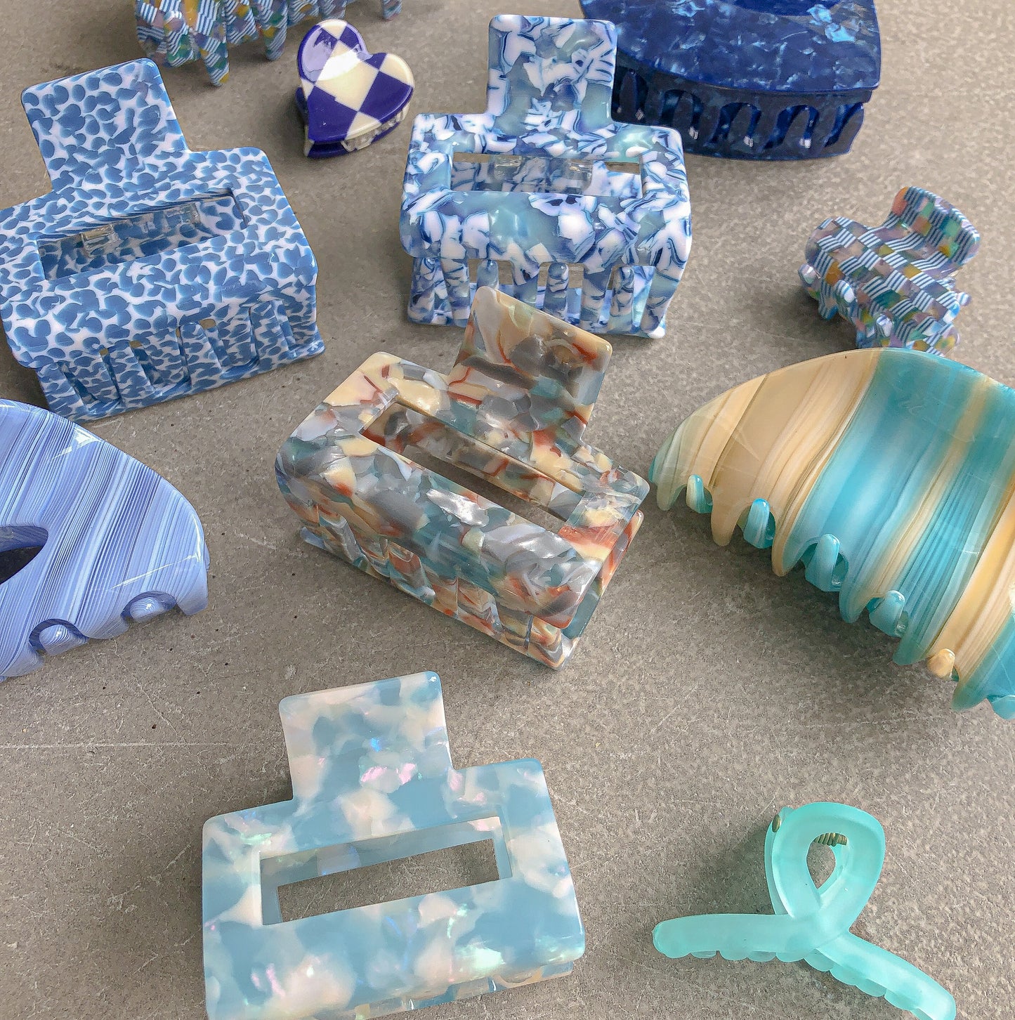 Turquoise Shell Hair Claw by Veronique