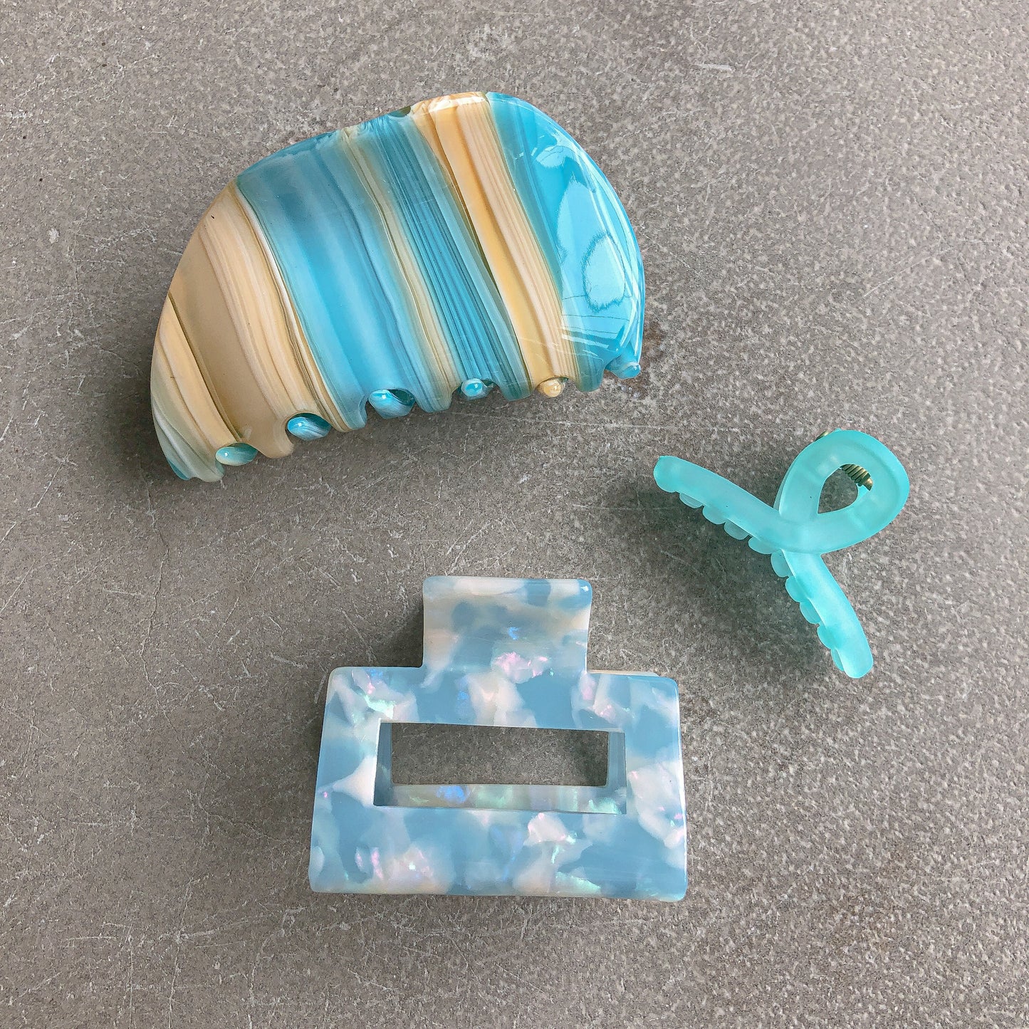 Turquoise Shell Hair Claw by Veronique