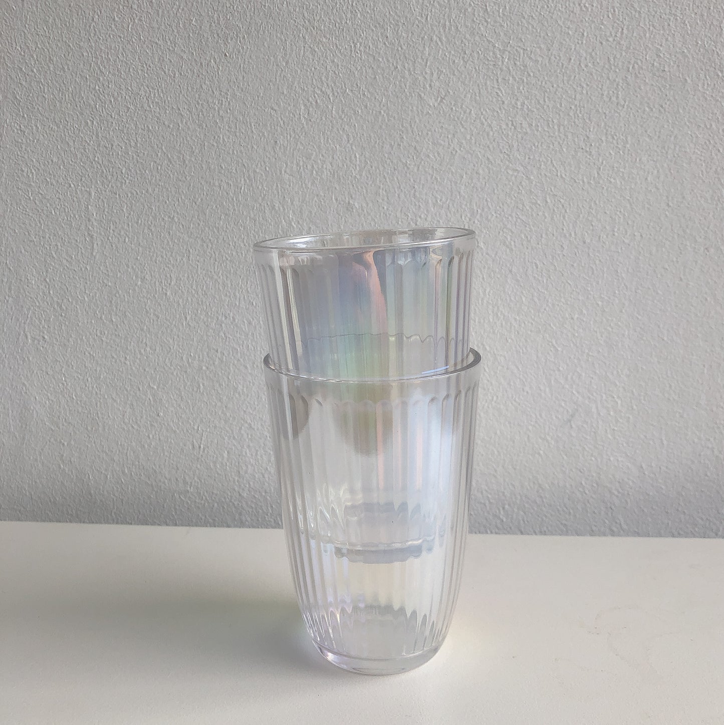Iridescent Ripple Highball Glasses by PROSE Tabletop