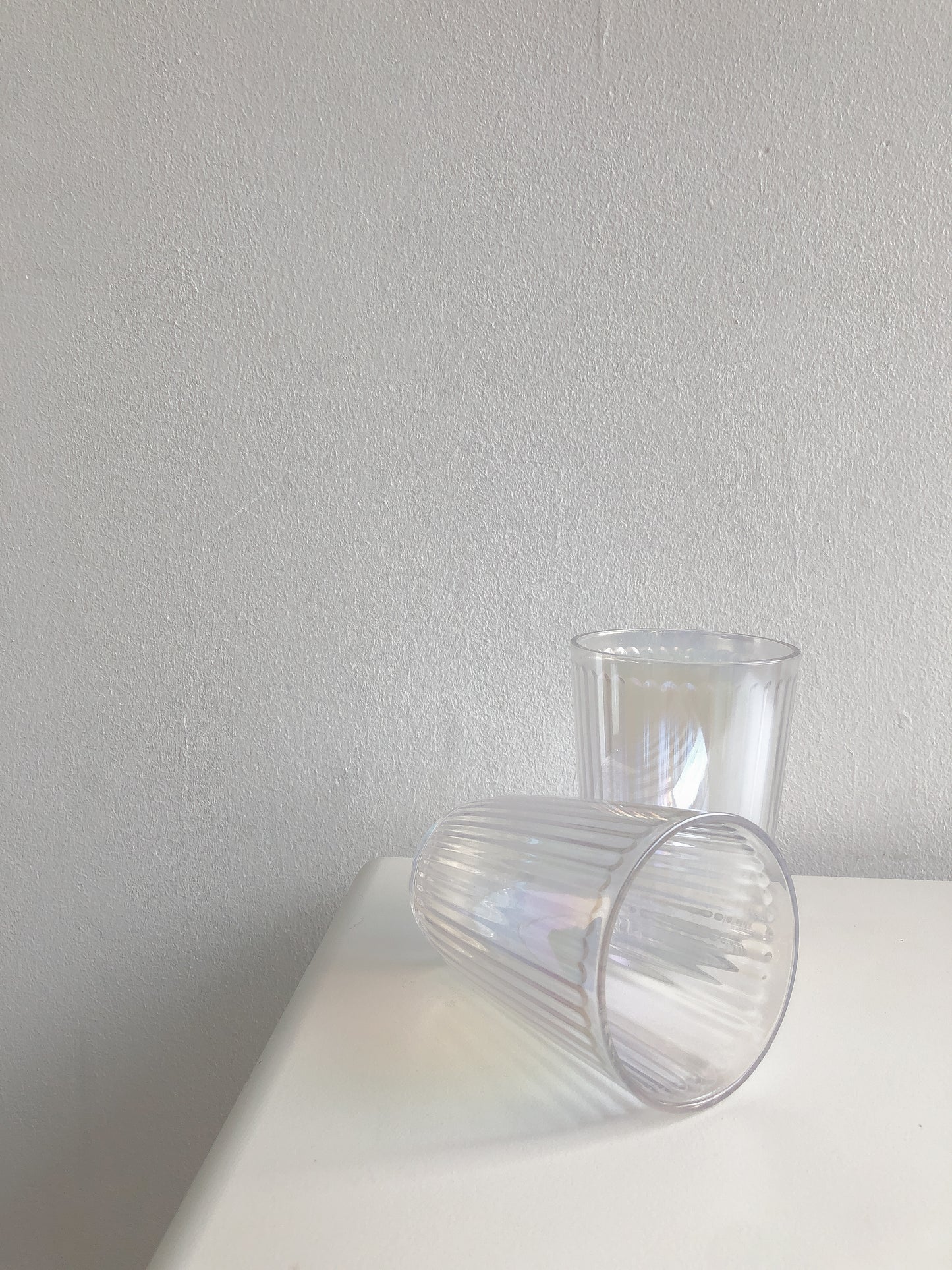 Iridescent Ripple Highball Glasses by PROSE Tabletop