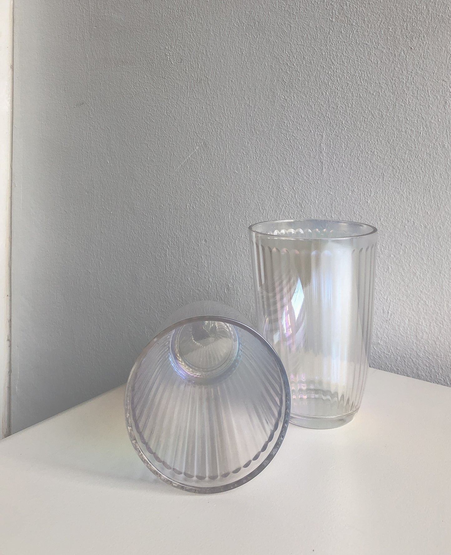 Iridescent Ripple Highball Glasses by PROSE Tabletop