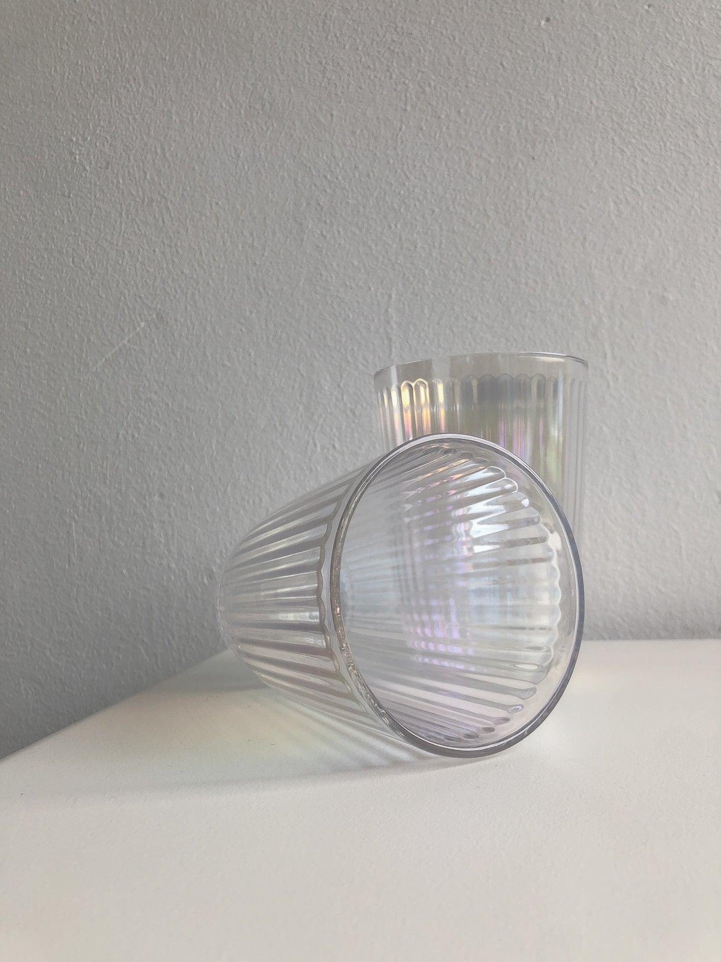 Iridescent Ripple Highball Glasses by PROSE Tabletop