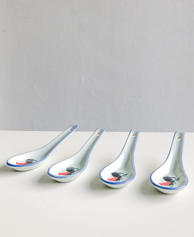 Heritage Rooster Porcelain Spoons by PROSE Tabletop