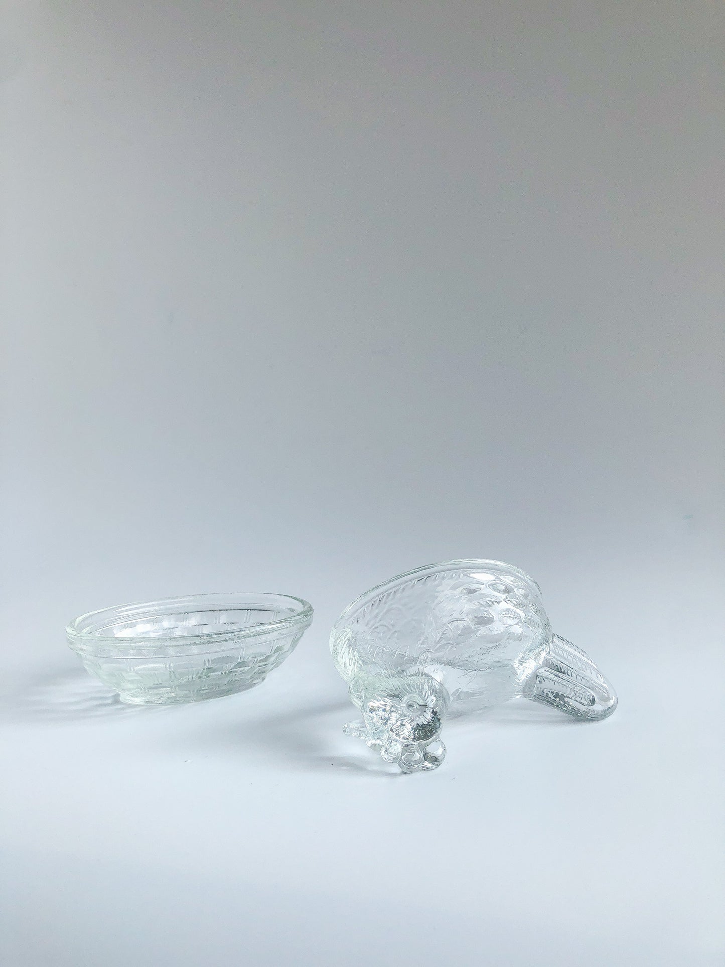 Vintage Glass Butter Dish in Fuchsia by PROSE Tabletop