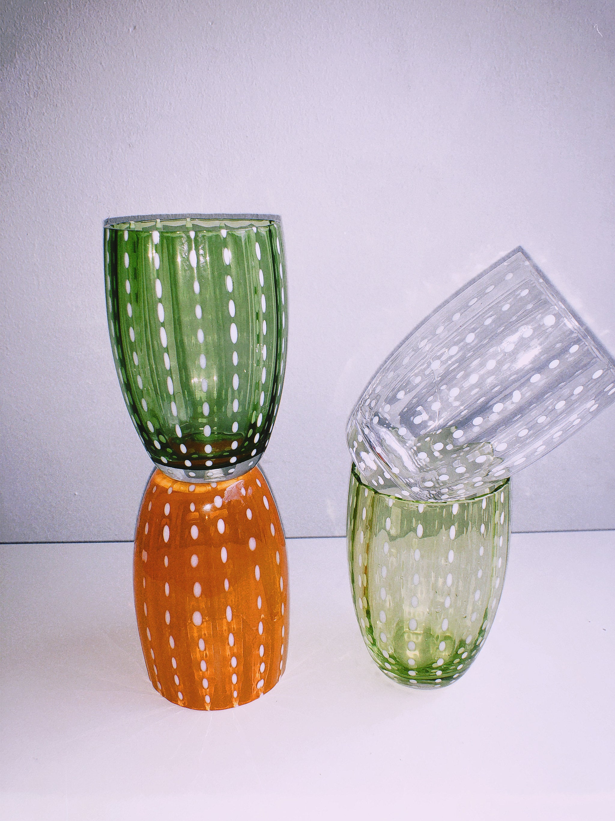 Handmade Watermelon Glasses in Chilli by PROSE Tabletop
