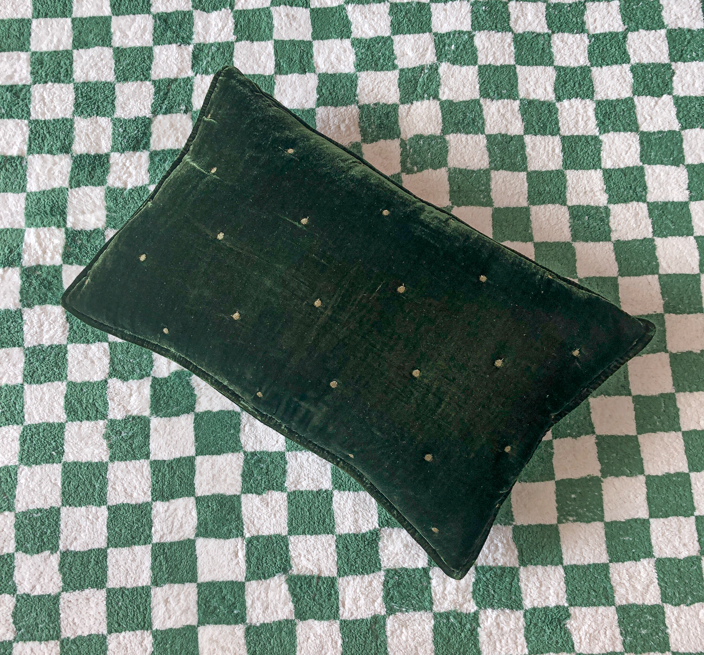 Velvet Square Cushion in Blush by PROSE Tabletop