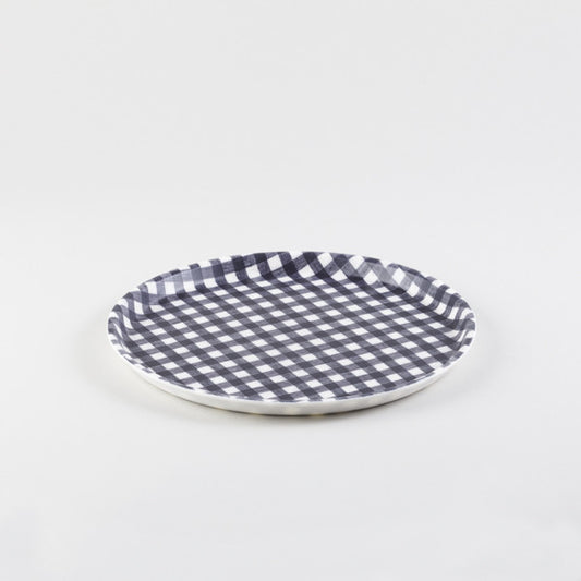 Black & White Round Linen Tray - Emporium of the Modern Man
 - 1