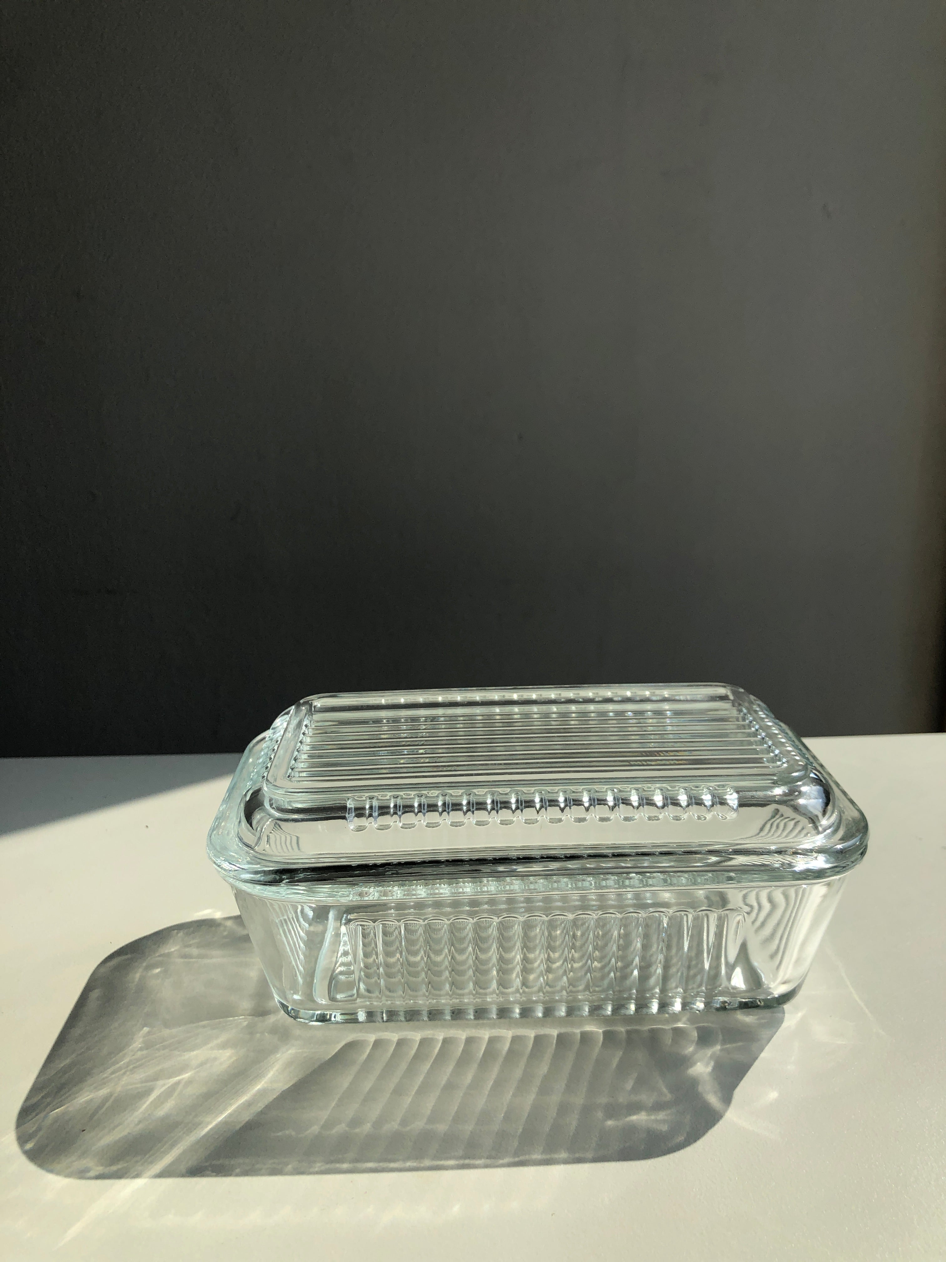 Ripple Glass Butter Dish by PROSE Tabletop
