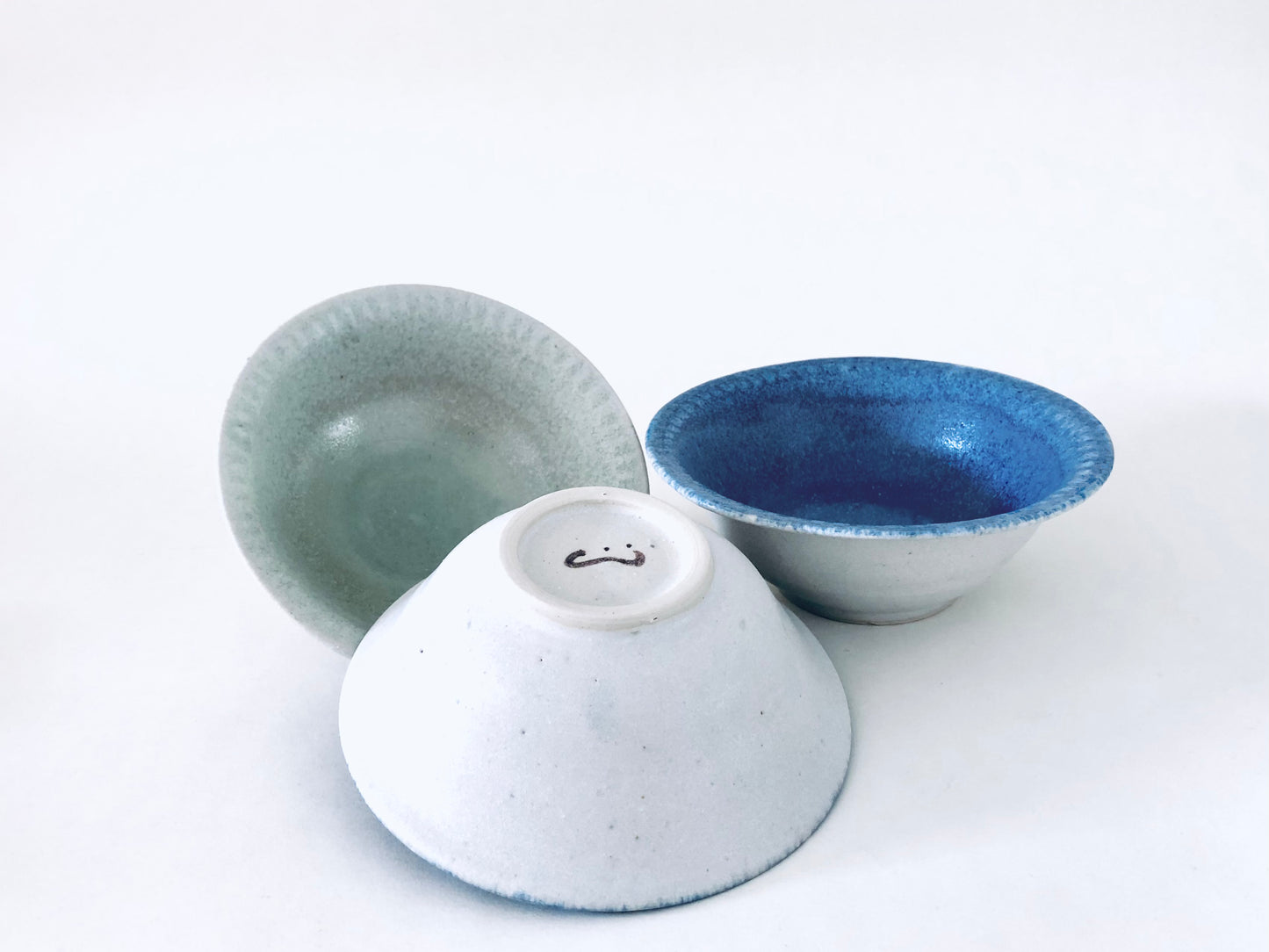 Blue Winter Rime Bowls by Vivian Lam