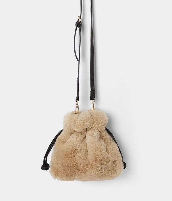 Fuzzy Crossbody Sling Bag in Leopard by Veronique