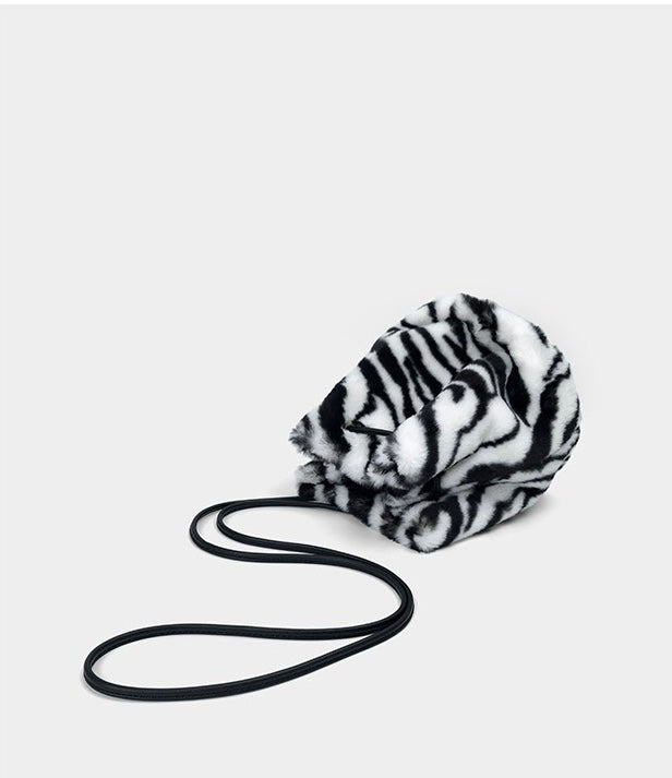 Fuzzy Crossbody Sling Bag in Leopard by Veronique