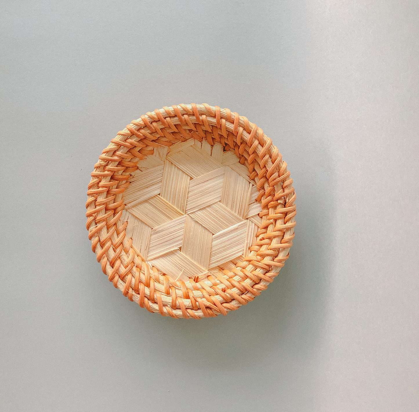 Handwoven Contrast Rattan Coasters by PROSE Tabletop