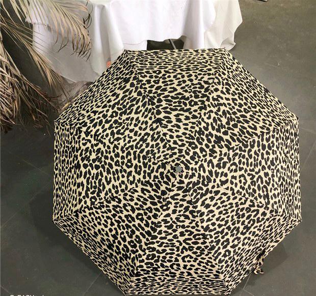 Leopard Print Foldable Umbrella by Veronique