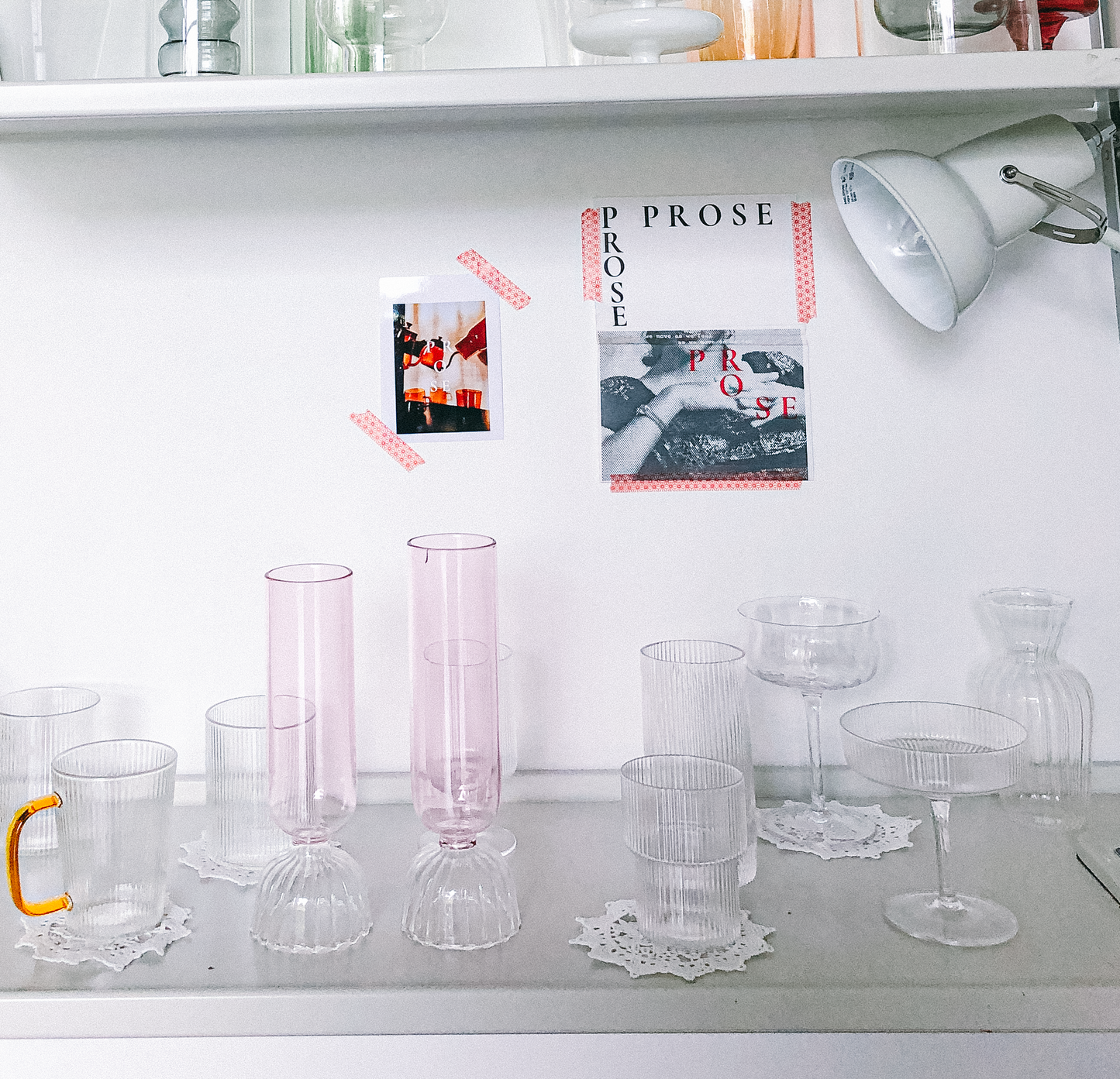 Vintage Ripple Rock Glass by PROSE Tabletop
