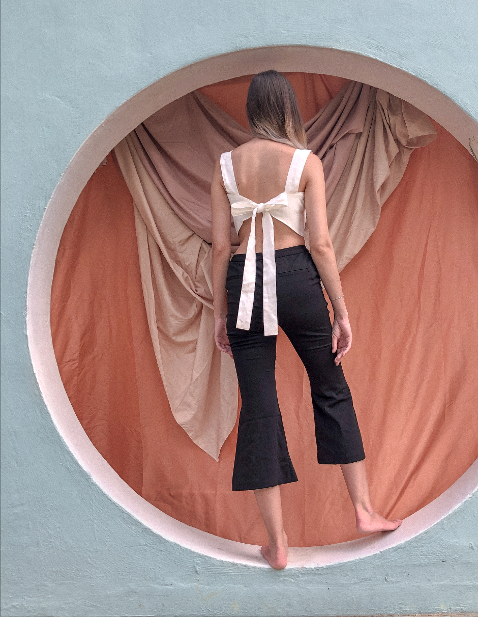 Cropped Flare Pants by Ultramarine