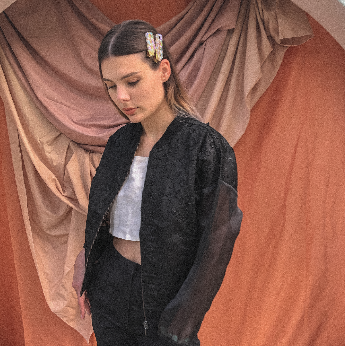 3D Organza Bomber #48B