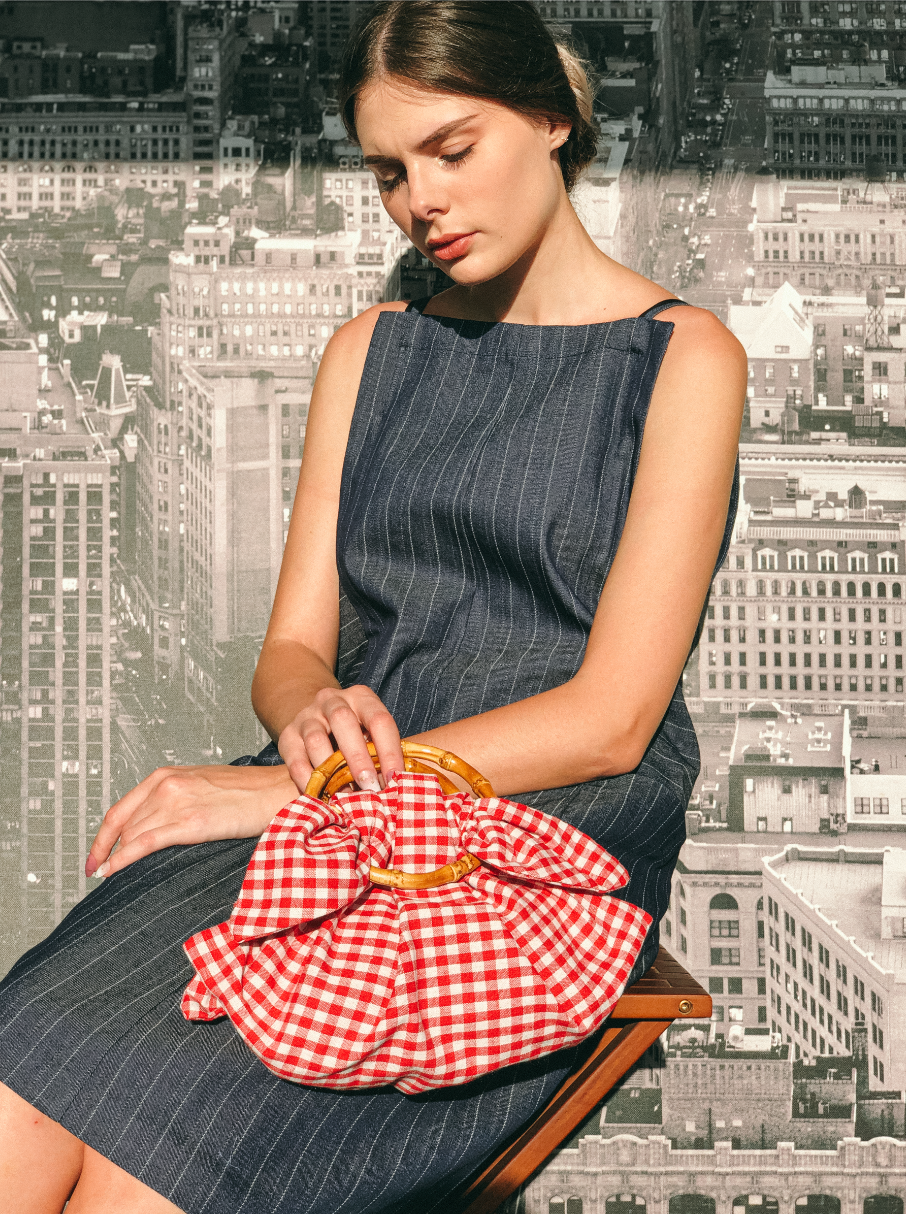 Utility Apron Dress in Denim by Ultramarine Studio