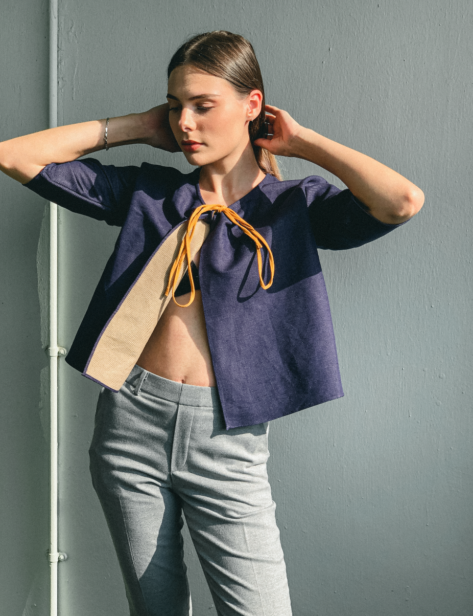 Kimono Denim Jacket by Ultramarine Studio