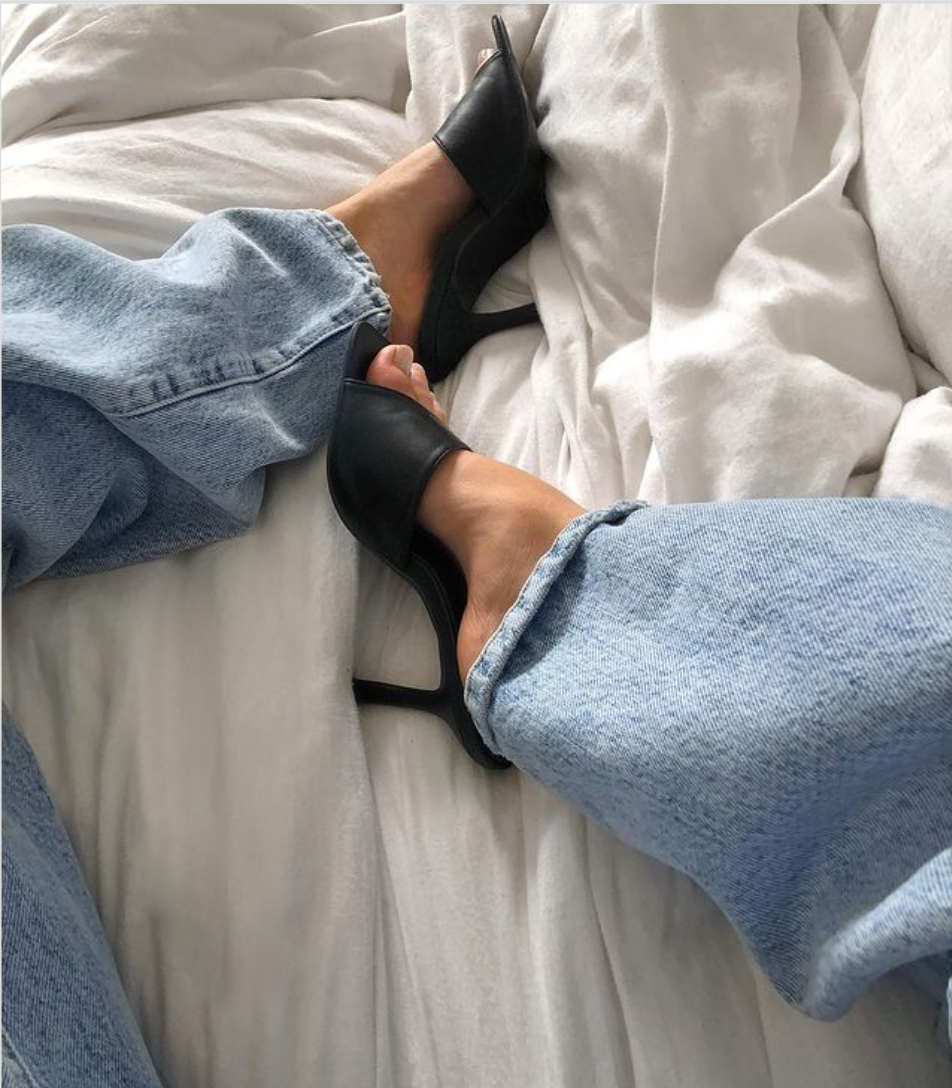Square Toe Mules by Veronique