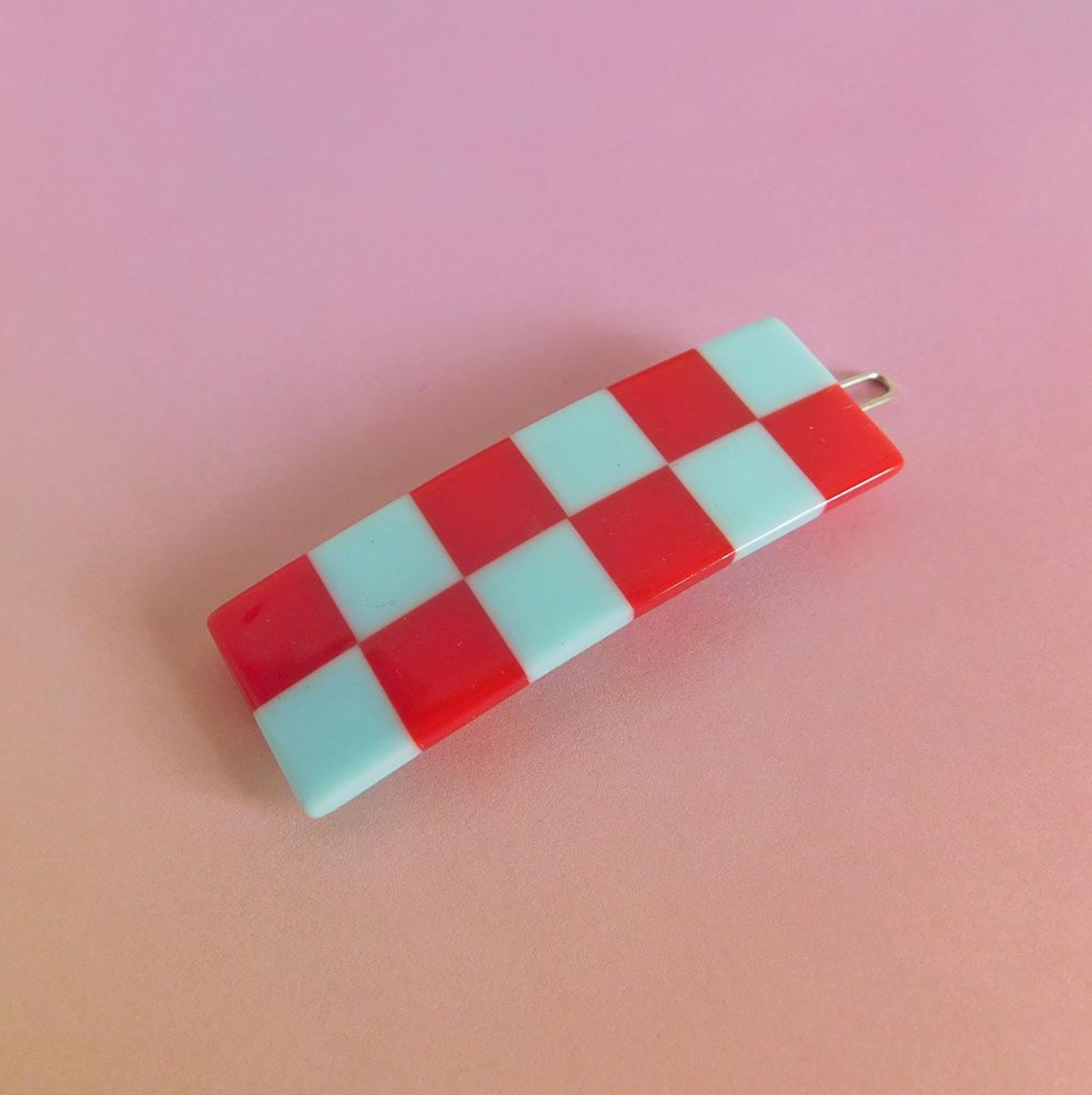 Contrast Chessboard Hair Slides  by Veronique