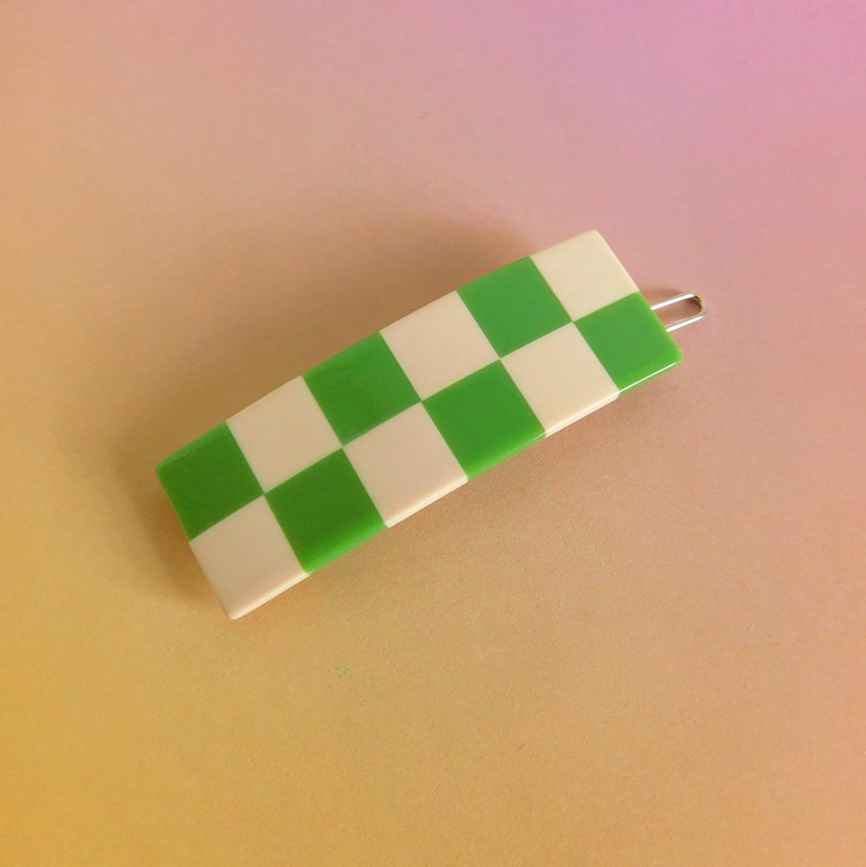 Brown Chessboard Hair Claws  by Veronique