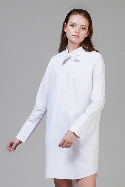 Tie-neck Oxford Dress  #60 - Emporium of the Modern Man
 - 5